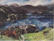 Lovis Corinth Walchensee, Landscape with cattle oil painting artist